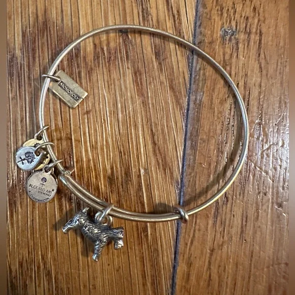 Alex + Ani Gold Monopoly Dog Bracelet - Picture 2 of 2
